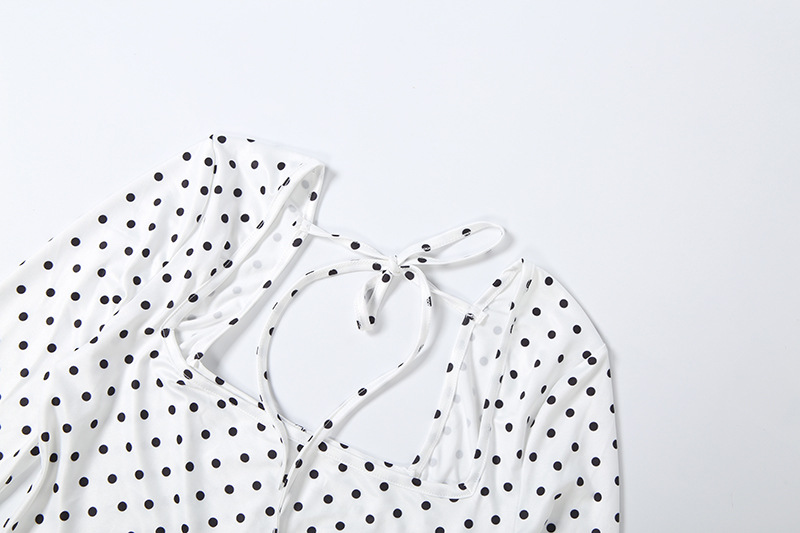 Polka Dot Long Sleeve Jumpsuit for Summer Parties