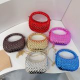 Women Mini Evening Handbag Quilted Chain Shoulder Crossbody Bag