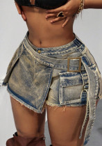 Women's Summer Plus Size Distressed Denim Shorts Women's Summer Plus Size Distressed Denim Shorts