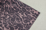 Women's Casual Off Shoulder Leopard Print Low Back Long Sleeve Slit Maix Dress
