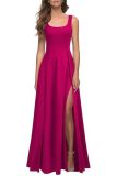 Women's Chic Slim Fit High Slit Party Evening Maxi Dress