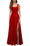 Women's Chic Slim Fit High Slit Party Evening Maxi Dress