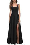 Women's Chic Slim Fit High Slit Party Evening Maxi Dress
