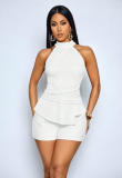 Women's Halter Neck High Waist Romper Slim Fit Old Money Holiday Jumpsuit