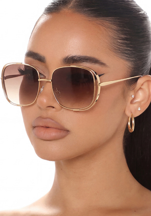 Women UV‑Protection Hollow Frame Sunglasses