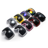 Women Oversized Integrated Futuristic Goggle‑Style Sunglasses