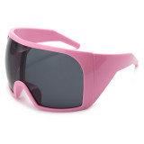 Women Oversized Integrated Futuristic Goggle‑Style Sunglasses