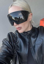 Women Oversized Integrated Futuristic Goggle‑Style Sunglasses