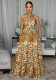 Women Leopard Print Hollow‑Out Beach Holiday Dress