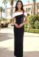 Women Off‑Shoulder Formal Party Beaded Mermaid Bodycon Dress
