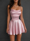 Women Backless Summer Lace‑Up Strap Dress