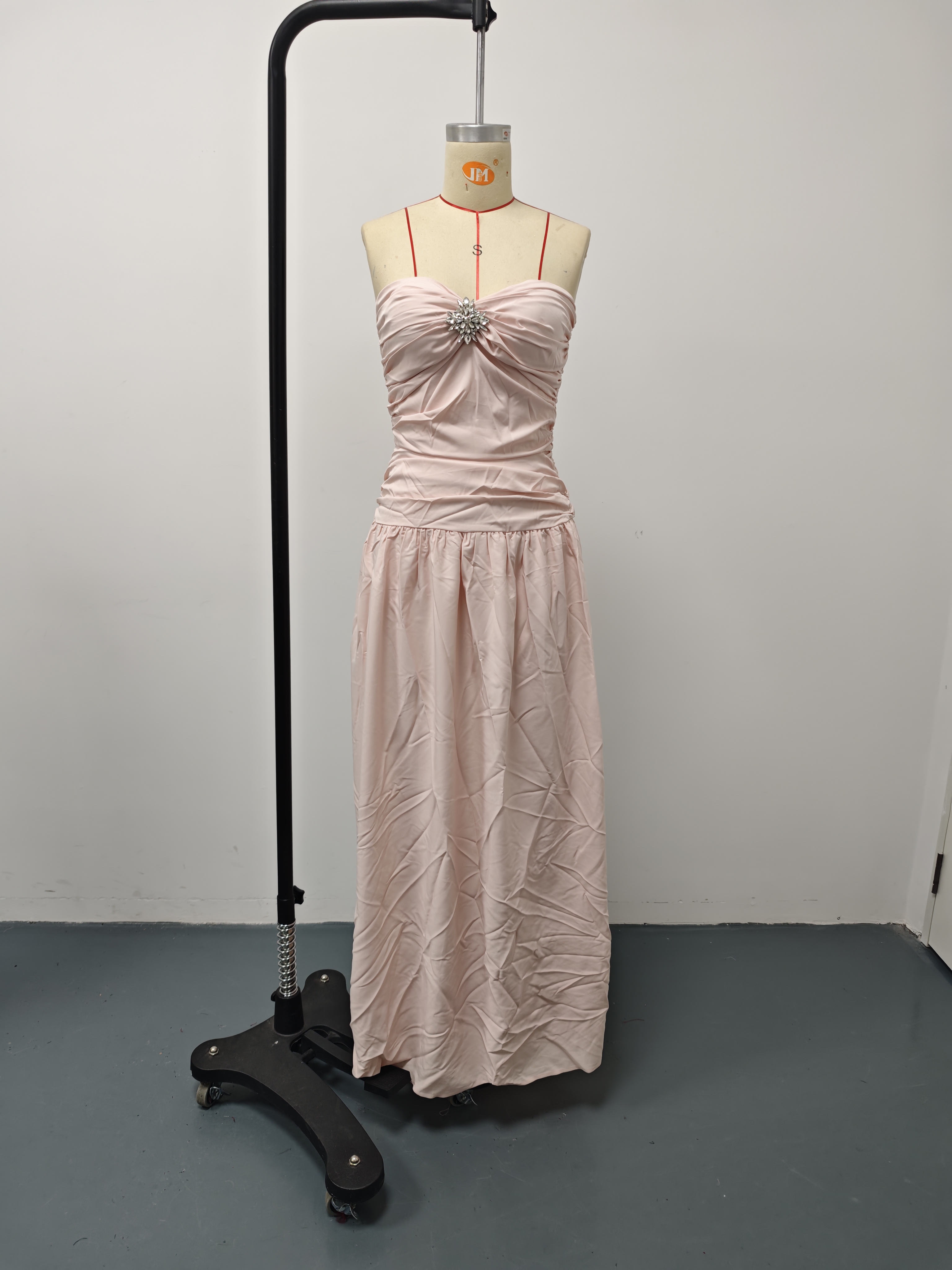 Pink Strapless Maxi Dress for Casual Party Wear