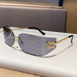 Women Metal Rimless Sunglasses