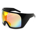 Women Oversized Integrated Futuristic Goggle‑Style Sunglasses