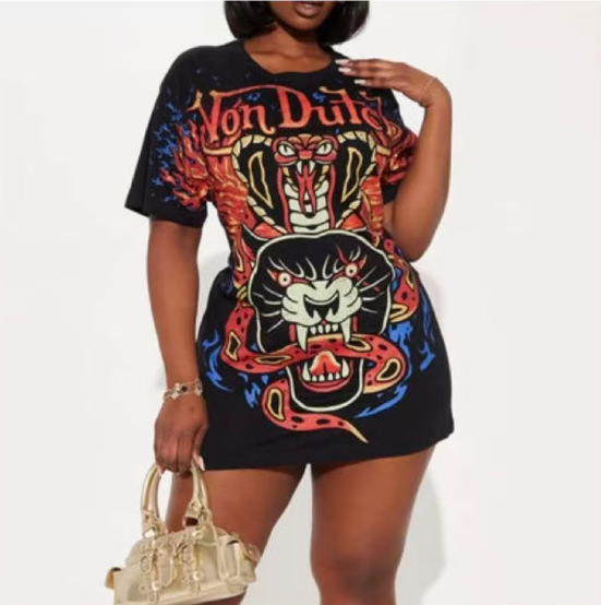 Printed Short-Sleeve T-Shirt for Casual Streetwear