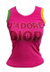 Women's Color Block Letter Summer Sleeveless Embroidered Vest Top