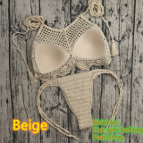 Women's Crochet Tassel Bikini Swimsuit Two-Piece Set