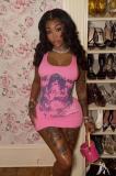 Women's Portrait Print Sleeveless Bodycon Dress