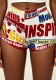 Women's Snake Print Summer Stretchy Shorts
