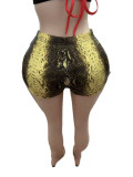 Women's Snake Print Summer Stretchy Shorts