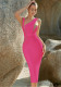 Women's Spring/Summer Patchwork Slash Shoulder Dress