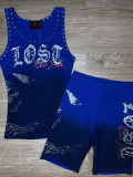 Women's Sexy V-Neck Camisole Top and Printed Shorts Two-Piece Set