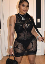 Women's summer see-through mesh sexy bodycon dress Women's summer see-through mesh sexy bodycon dress