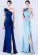 Plus Size Women's Beaded Pleated High-Slit Evening Dress