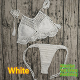 Women's Crochet Tassel Bikini Swimsuit Two-Piece Set