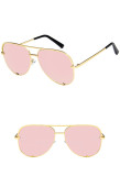 Metal Double‑Bridge Aviator Sunglasses