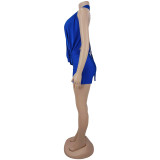 Women's Sexy Halter Neck V Neck Lace-Up Jumpsuit
