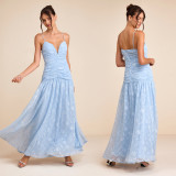 Women's French Style Floral Elegant Holidays Dress
