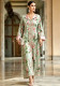 Women Green Long-Sleeved Lace Patchwork Print Holidays Dress