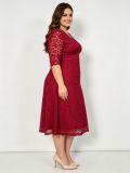 Plus Size Women Lace Dress