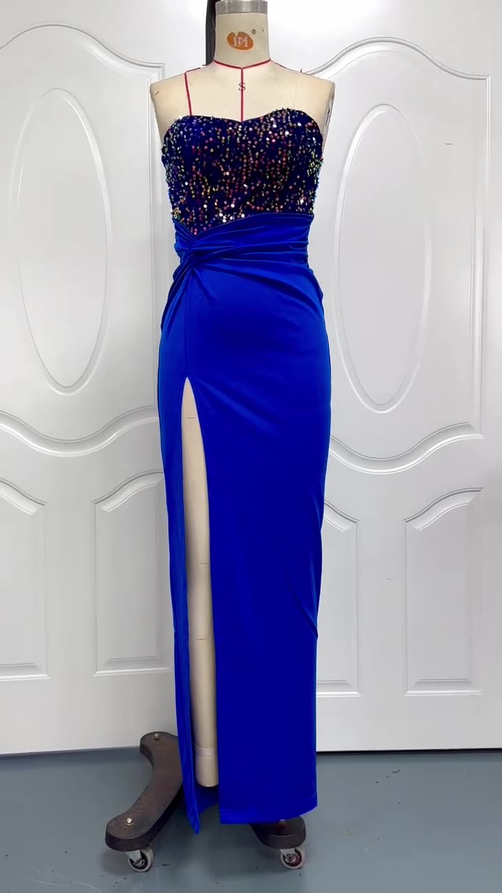 Strapless Backless Dress for Evening Parties
