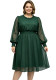 Plus Size Women Spring/Autumn Long-Sleeved Dress