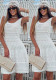 Women French White Sleeveless Knitting Summer Hollow-Out Dress