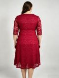 Plus Size Women Lace Dress