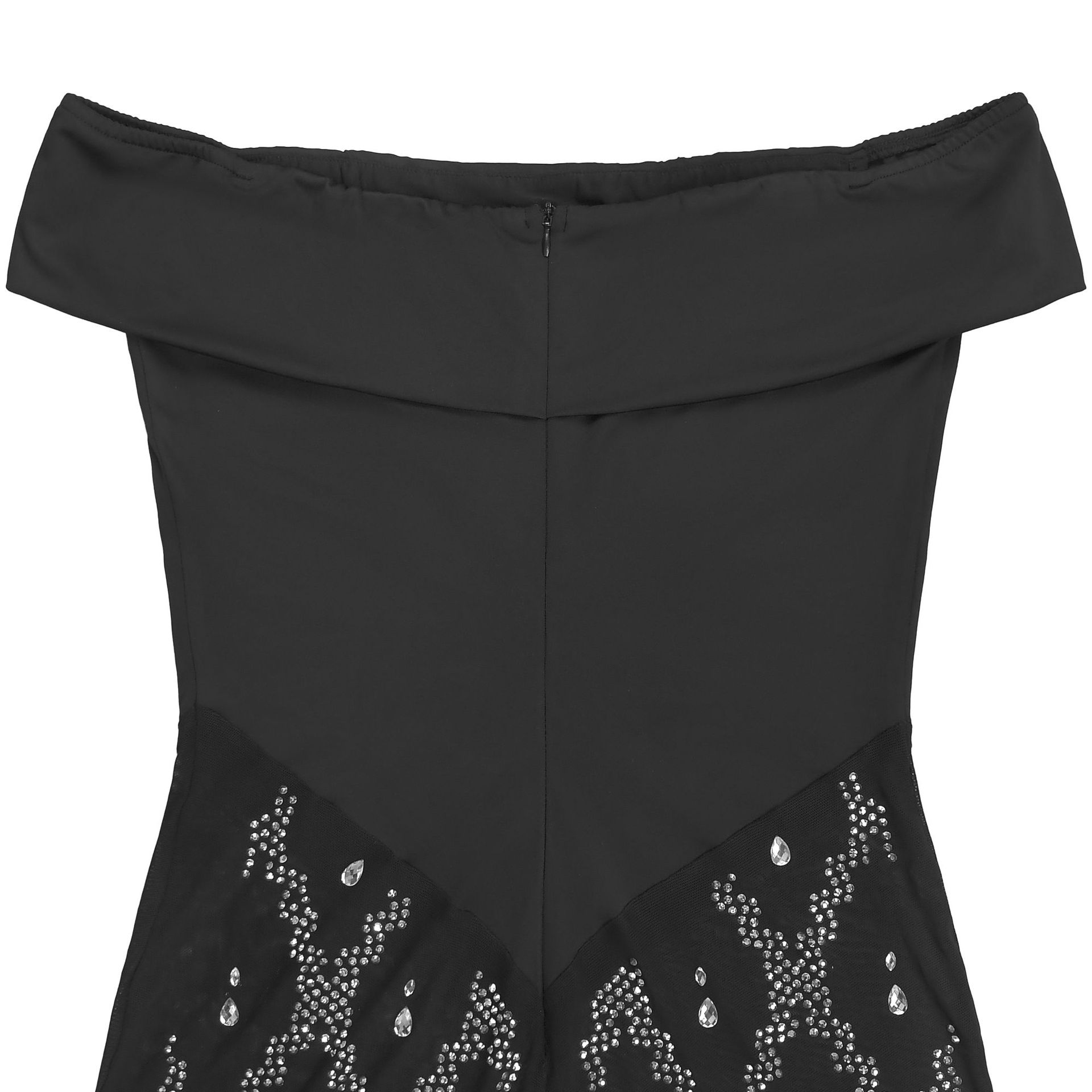 Off-Shoulder Strapless Fishtail Beaded Dress for Evening Parties
