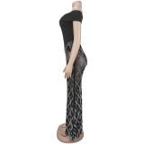 Women Sexy Off-Shoulder Strapless Fishtail Beaded Dress