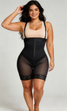 Women Diagonal Compression Waist Cincher Body Shaping Suspender Bodysuit