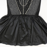Women Sexy Strapless Beaded Beaded Formal Party Bodycon Dress