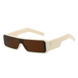 Women Sunglasses One-Piece Lens Small Frame Rectangular Sunglasses