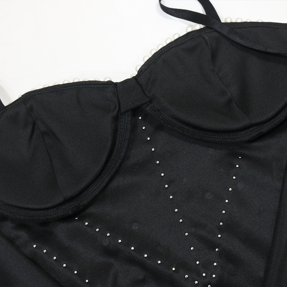 Strapless Beaded Bodycon Dress for Formal Parties