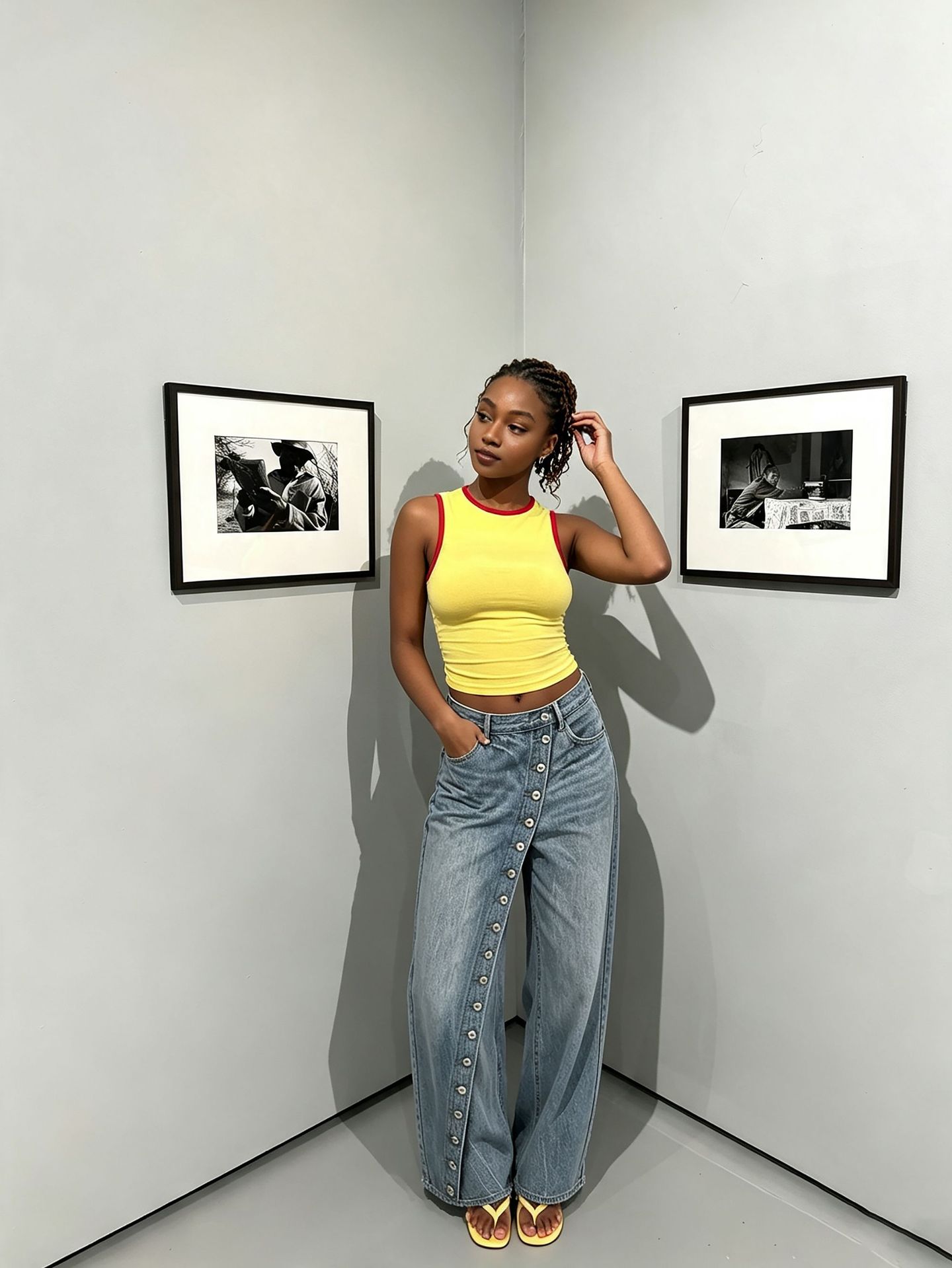 Asymmetrical Denim Pants for Casual Streetwear