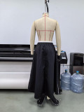 Women American Spring/Summer Drawstring Casual Skirt