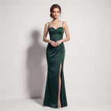 Women Herringbone Beaded Beaded Formal Party Dress Evening Dress
