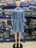 Women Summer Asymmetrical Denim Dress