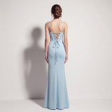 Women Herringbone Beaded Beaded Formal Party Dress Evening Dress
