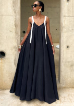 Women Spring/Summer African Color Block Backless Strap Dress Women Spring/Summer African Color Block Backless Strap Dress